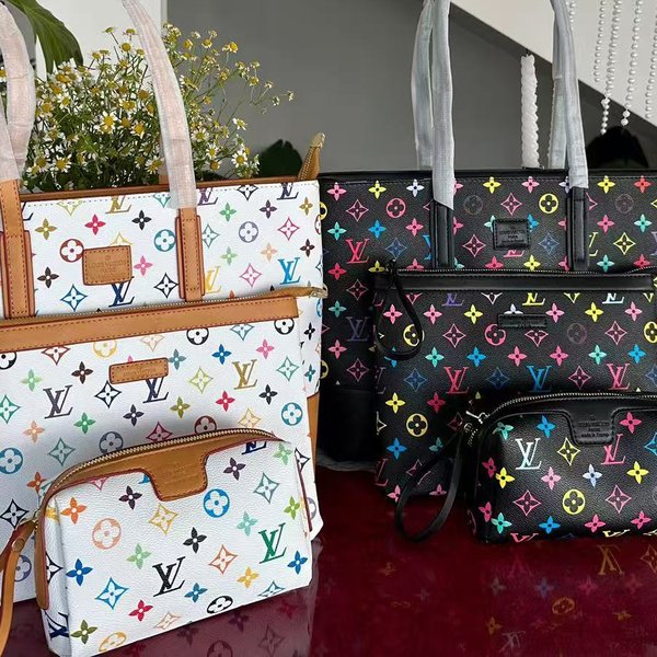 Louis Vuitton multicolour rep tote bags